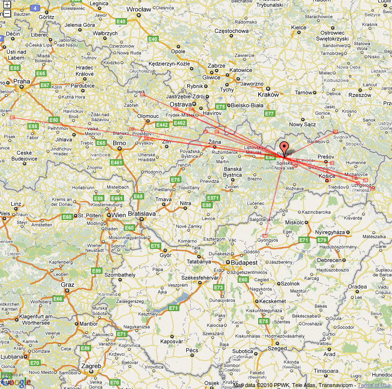 polar map for 144 MHz