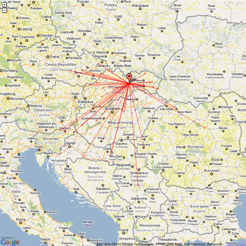 polar map for 144 MHz
