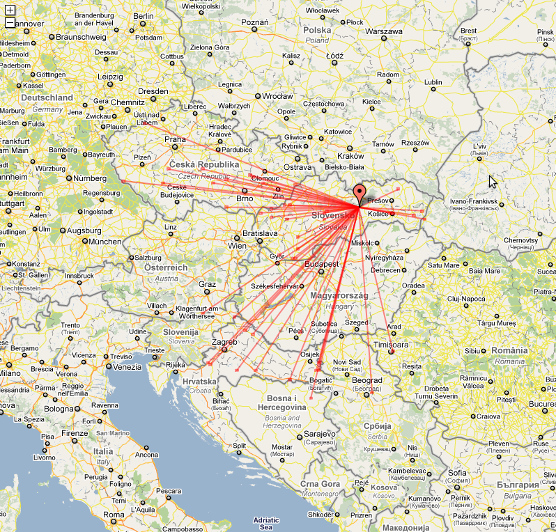 polar map for 144 MHz