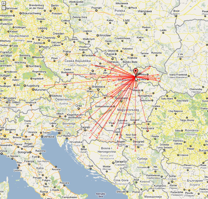 polar map for 144 MHz
