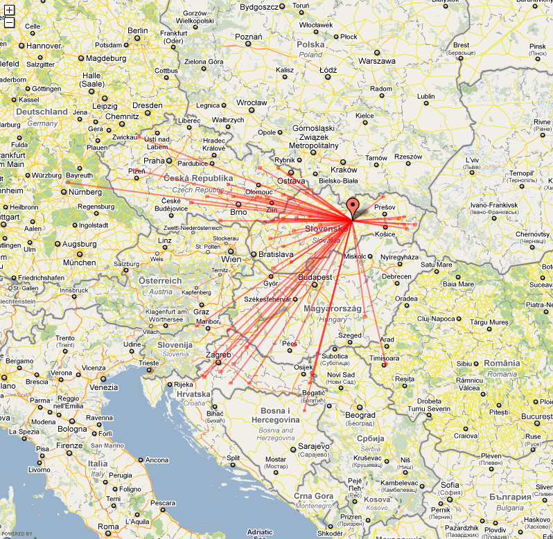 polar map for 144 MHz
