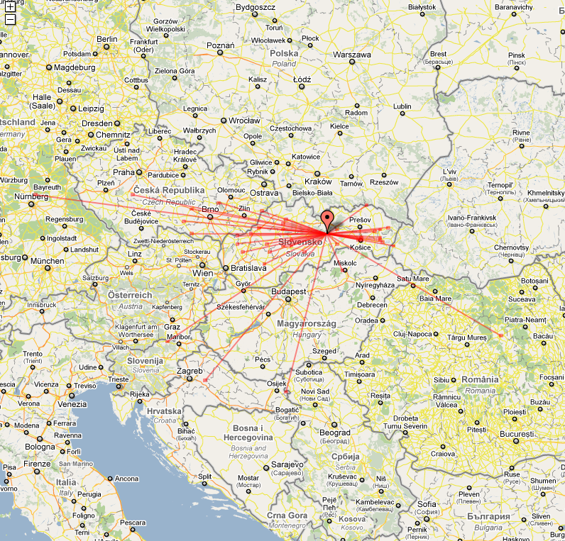 polar map for 144 MHz